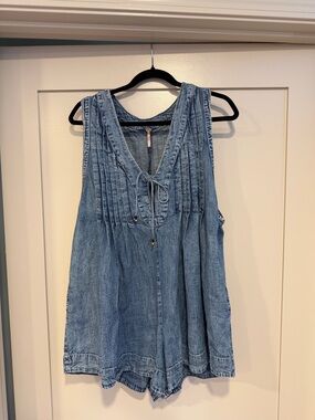 Free People Denim Romper